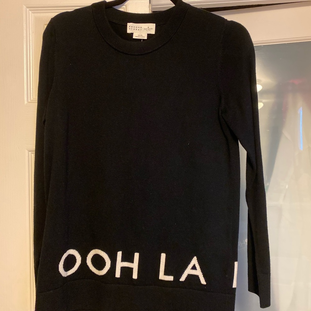 Kate Spade Black “Oh La La” Sweater